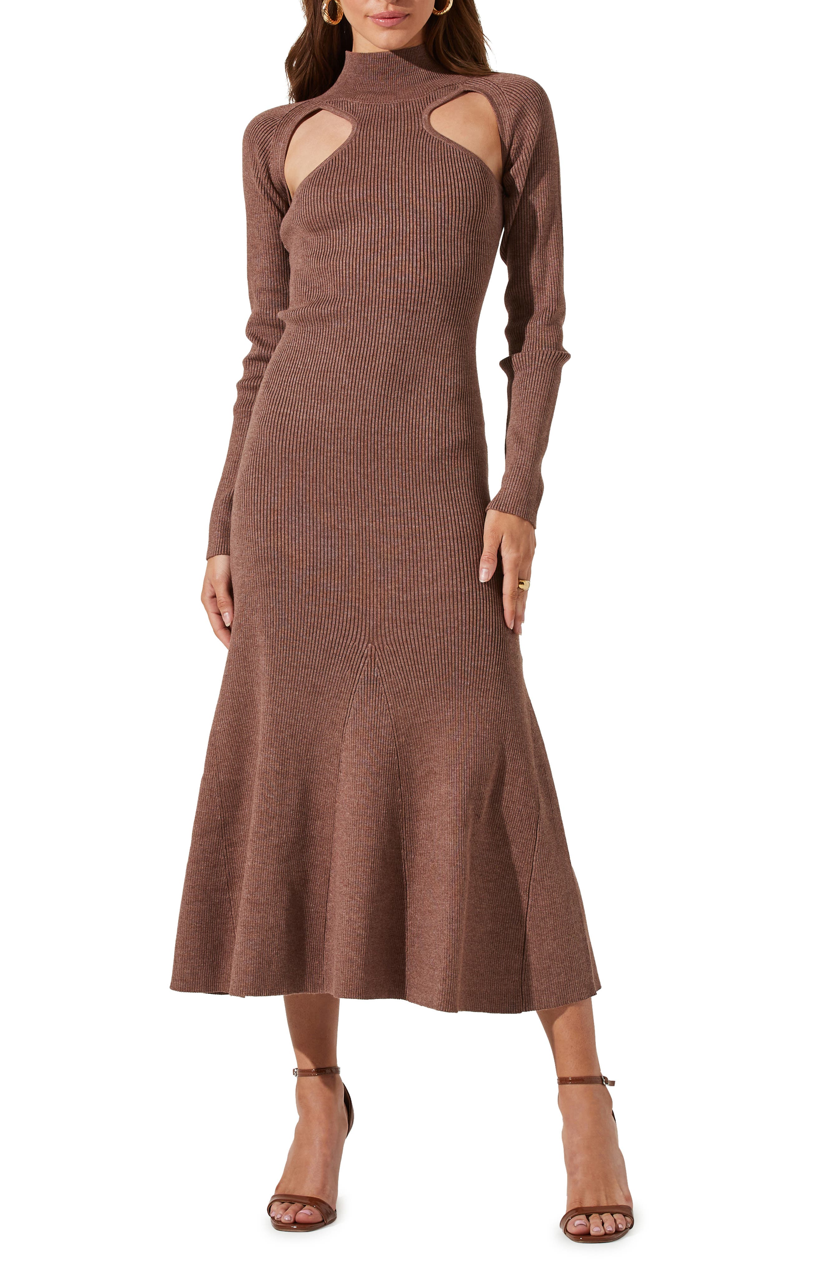 Sweaters Dresses Knitted Cotton Long Sleeve Elegant Design Women Fashion Dress